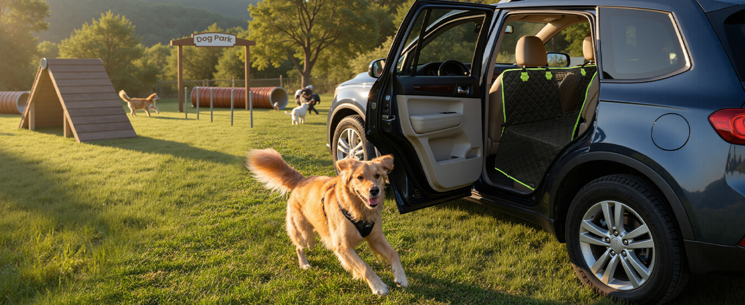 Захисний килимок для собак у машину Pecute 2-в-1: для заднього сидіння та як переноска, водовідштовхувальний, анти-царапин, з жорстким дном