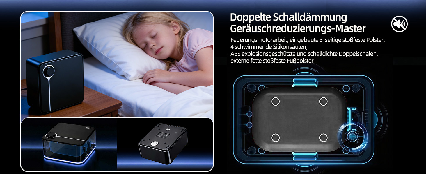 Повітряний компресор для акваріума Boxtech 10W, 4 виходи - тихий, регульований, для акваріумів 50-500л