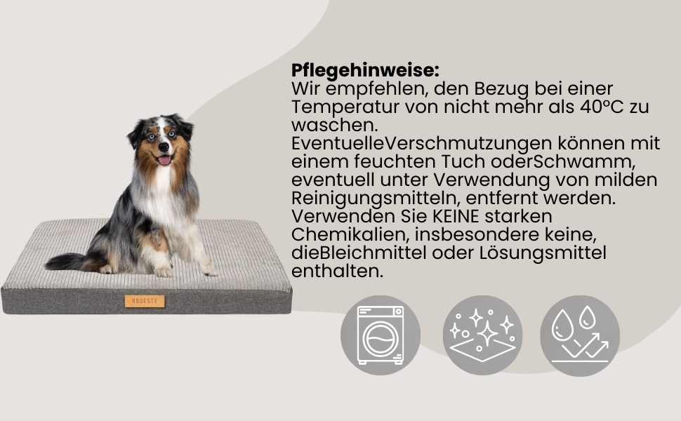 Ортопедичне велике ліжко для собак, подушка для собак, матрац для собак з пральною наволочкою, щадяще для суглобів, собаче ліжко/матрац з можливістю гравіювання імені (сірий, L 90 см x W 70 см x H 10 см)