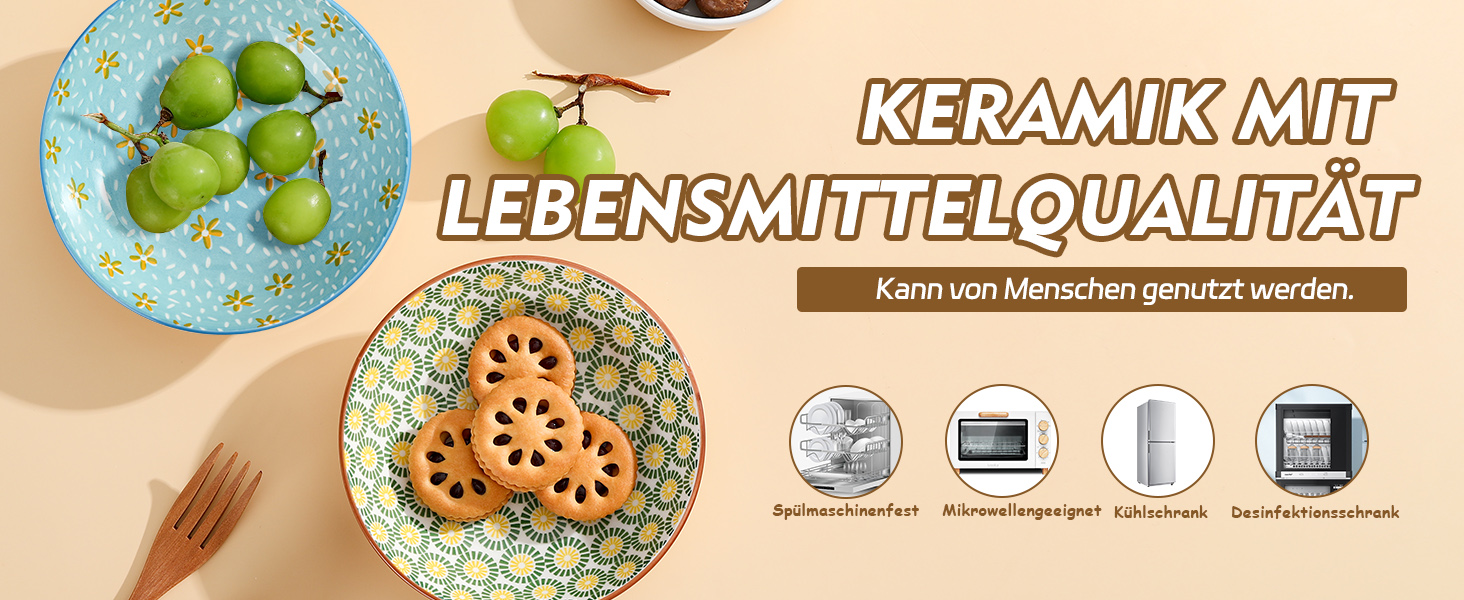 Набір мисок для котячого корму Napf Katze з кераміки, набір 6 шт. з антиковзною підкладкою, об'єм 250 мл, серія