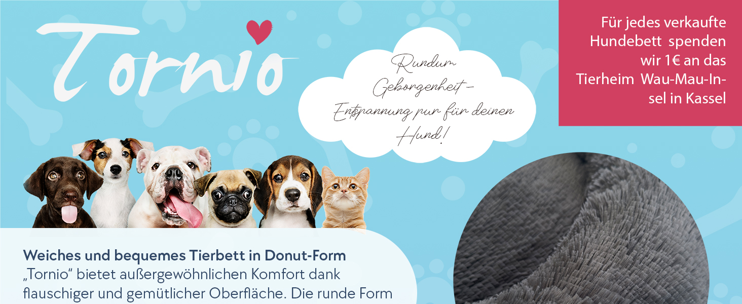 Кругле ліжко для собак Normani - ергономічне, з високим бортиком, 80 см x 80 см x 24 см, колір антрацит