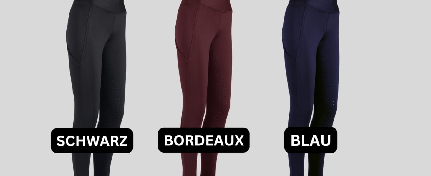 Легінси для верхової їзди PFIFF Selina з кишенею для телефону, блакитні (M)