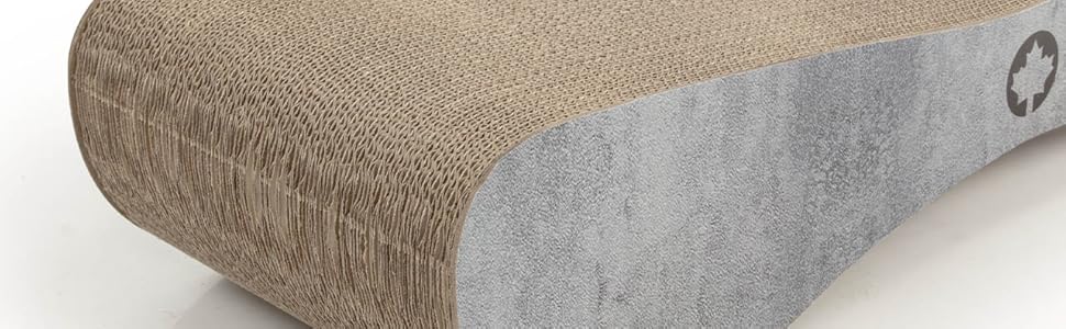 Кігтечка для котів Satellite 2.0 Lounge від CanadianCat: зручна лежанка з когтеточкою, бетонний дизайн, 76x24x15 см