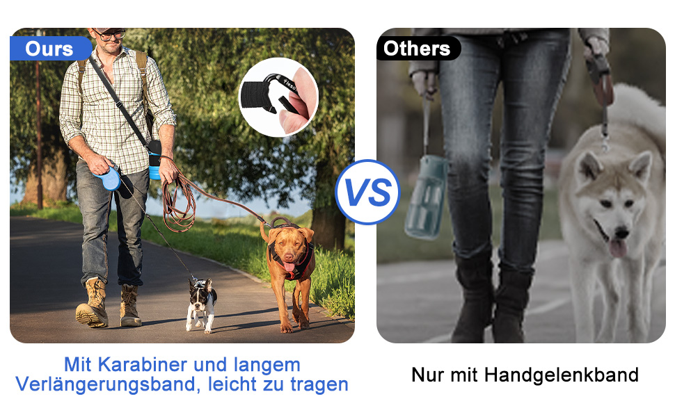 Складана пляшка для води для собак Lesotc 1000 мл, витоку немає, блакитна