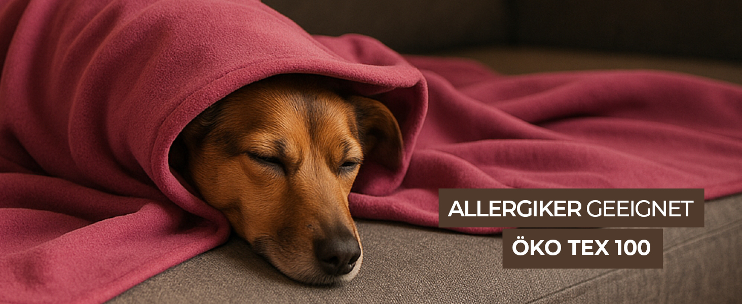 М'яка ковдра для собак Doctor Bark, 100x70 см, блакитна, миюча до 95°C, флісова, Made in Germany