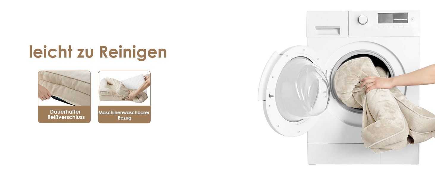 Ортопедичне ліжко для собак EHEYCIGA, 89x56 см, Memory Foam, для середніх та маленьких собак, вологостійке, з високим бортиком, бежеве