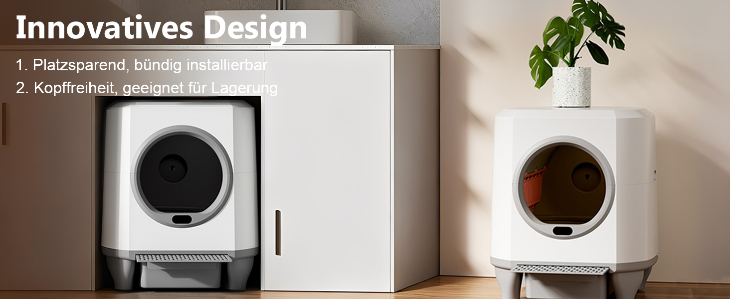 Автоматичний лоток для котів Katzenklo Selbstreinigend, 65л, XXL, з керуванням через додаток, для 2+ котів