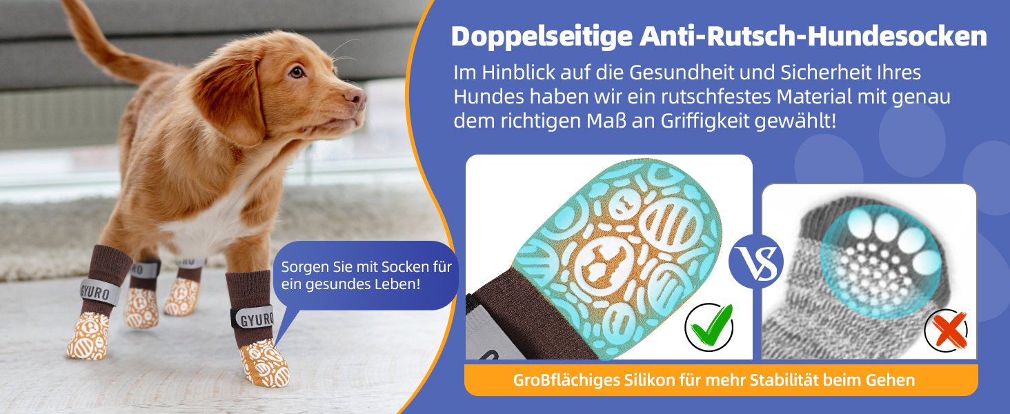 Шкарпетки для собак антиковзаючі, для дому, захист лап, XL, хакі