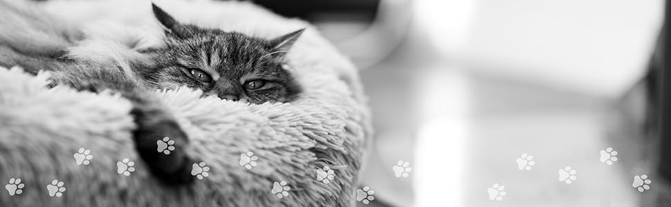 М'яке ліжко для собак та котів Paco Home: кругла подушка-донать, бежевий колір, розмір Ø100 см, 100x100x20 см, зручне та миється