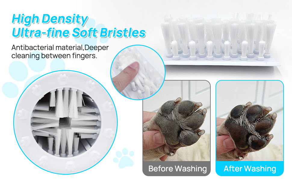 Очищувач лап для собак середніх порід, мийка для лап, пристрій для миття лап, аксесуар для догляду за тваринами (Помаранчевий)