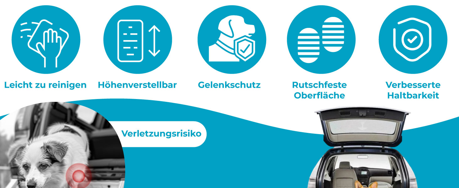 Рампа для собак Ultiness® - телескопічна, складна, з антиковзким покриттям, з алюмінію. Підходить для авто, позашляховиків та вантажівок.