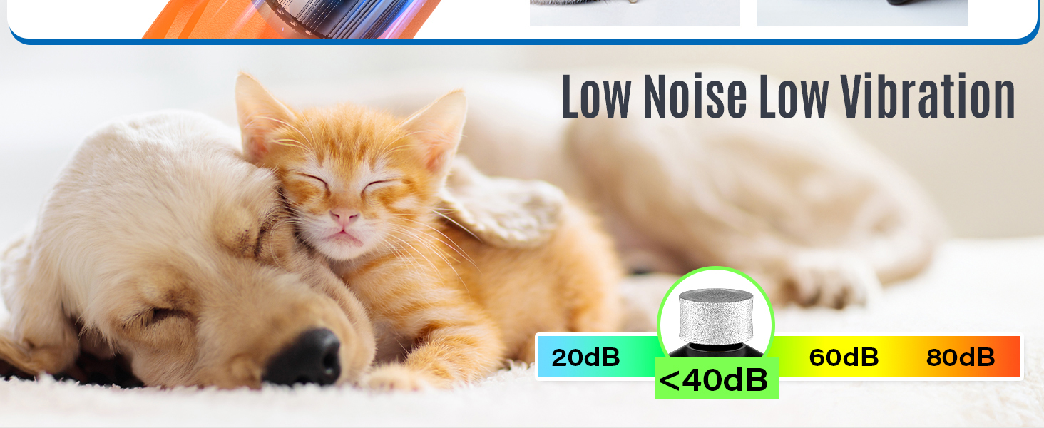 Електричний шліфувальник для собак та котів Casfuy Neue з 6 насадками – тиха робота, 7 годин, 2 LED, для собак великих, середніх та малих порід