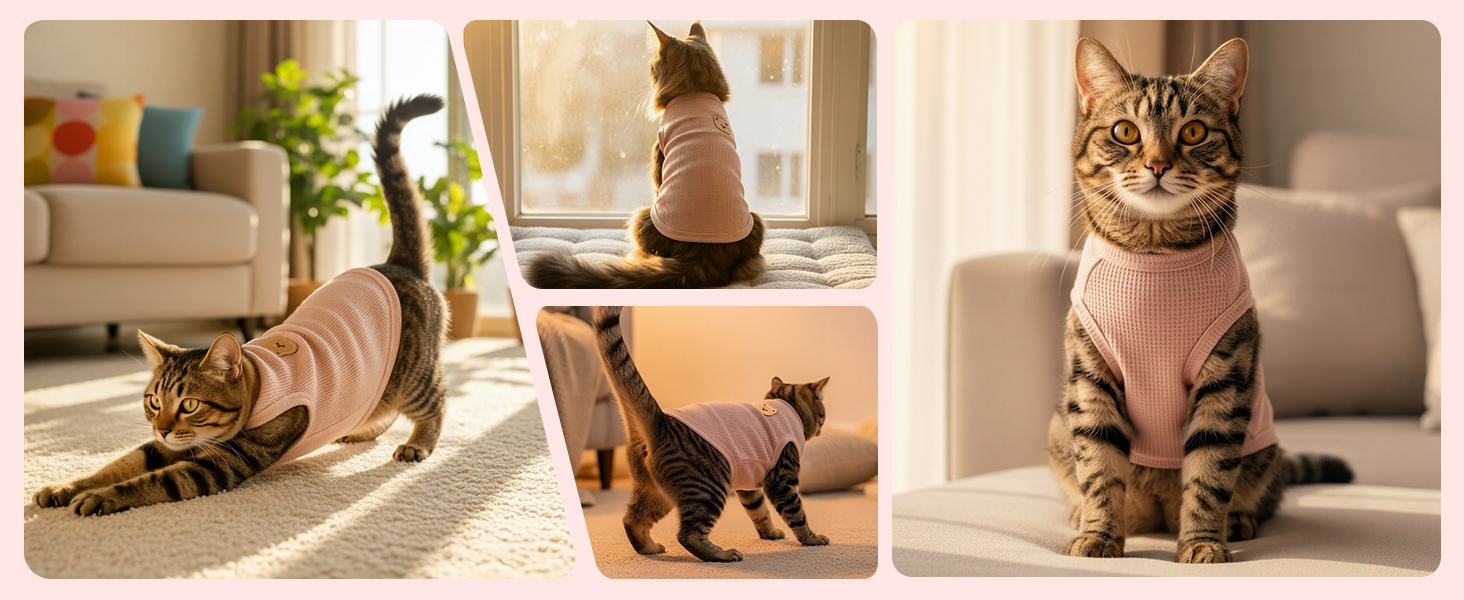 Футболка для котів Sphynx (3 шт.) - Рожева, Розмір S (0.9-1.8 кг) - Дихаюча, Еластична, Літо/Зима