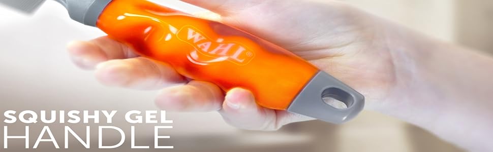 Гребінець для грумінгу Wahl з м'яким гелевим руків'ям, для собак та котів, видаляє ковтуни та вичісує шерсть