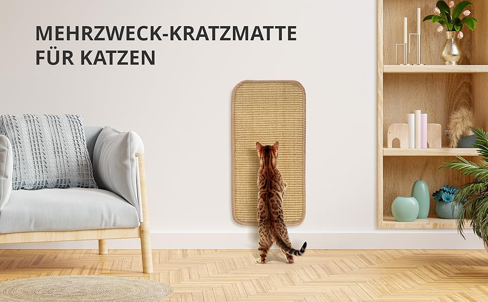 Килимок для дряпання котів з сизалю, 2 шт., 50x25 см - захист від подряпин меблів