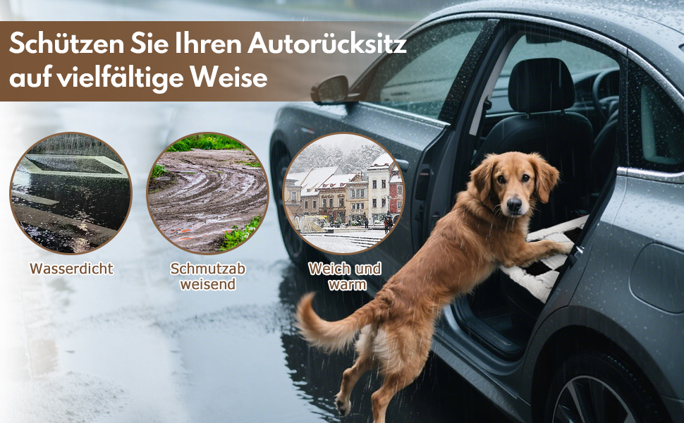 Килимок для собак у машину: водонепроникний, антиковзкий, універсальний (Чорний)