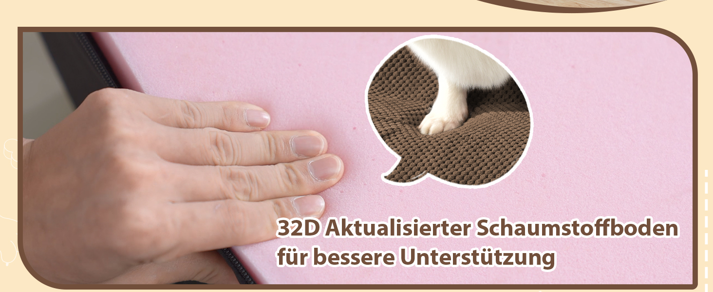 Сходинки для собак Непфайві: 3 сходинки, для маленьких собак, знімний чохол, антиковзаюча поверхня, 45x40x34 см, коричневий
