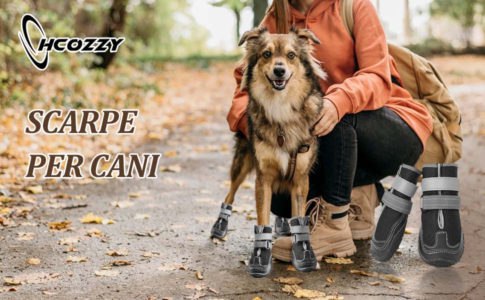 Водонепроникні чоботи для собак з світловідбиваючими ременями, антиковзка гумова підошва, захист лап, для малих, середніх та великих собак (L, B-Чорний-дихаючий)