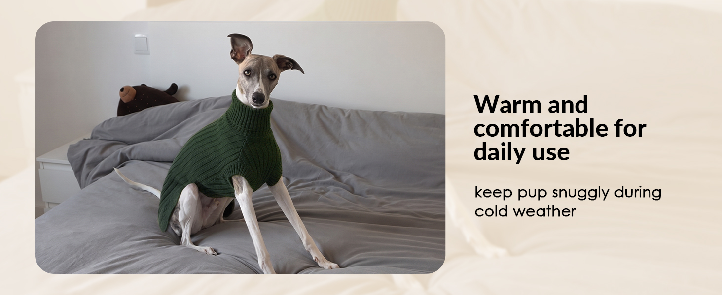 Свитер для собак Whippet та грейхаундів, теплий зимовий одяг для борзих (темно-синій, розмір S)