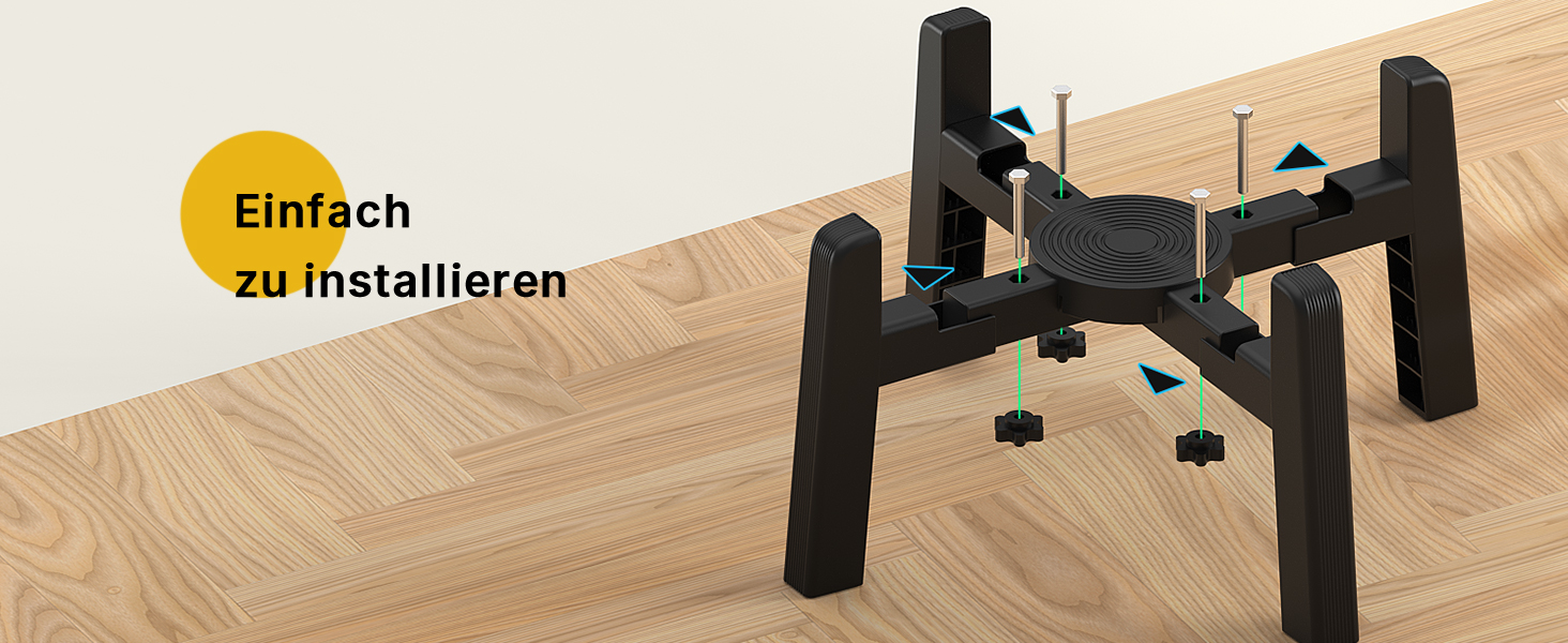Підставки для мисок для собак JunsPow (2 шт.) - регульована ширина, для середніх та великих собак, стабільні та неслизькі [тільки підставка]