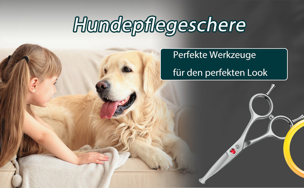 Ножиці для грумінгу собак Purple Dragon Kleine Hundeschere, професійні, з покриттям та демпфером