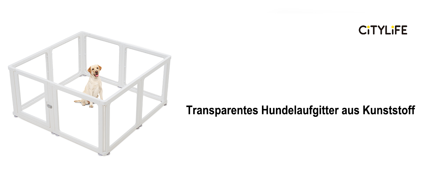 Вольєр для собак Citylife 8-TLG, 75 см, розкладний, для собак, котів, кроликів, 120x120x75 см