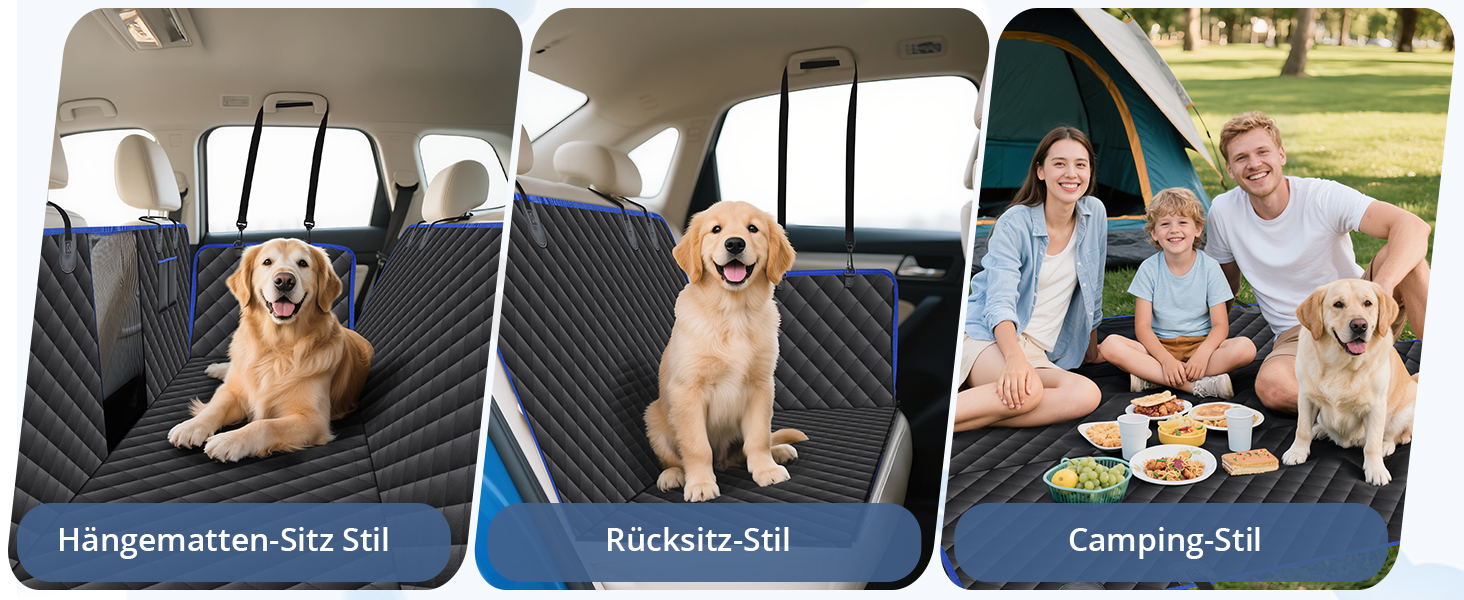 Накладка на сидіння автомобіля для собак SUPERWSLING, чорно-сіра, з захистом боків та сіткою, вологостійка, з ременями безпеки та захистом багажника