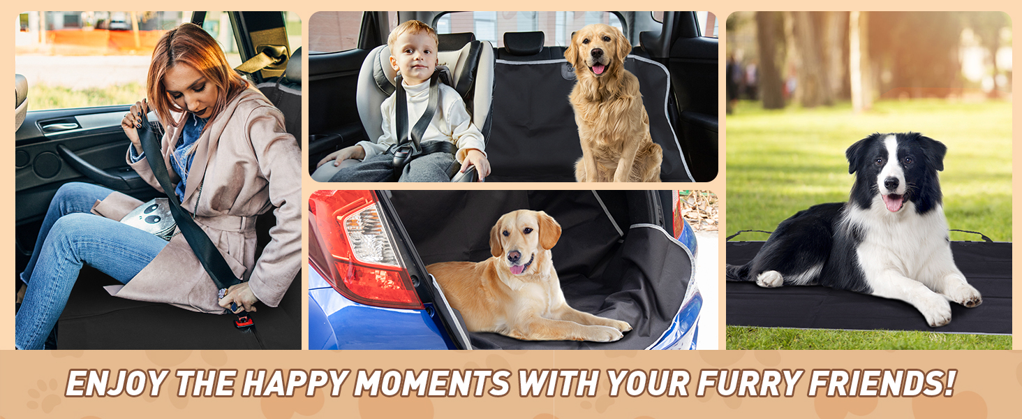 Чохли на сидіння для собак Nobleza: водонепроникні, зносостійкі, універсальні, чорні, 140x110 см