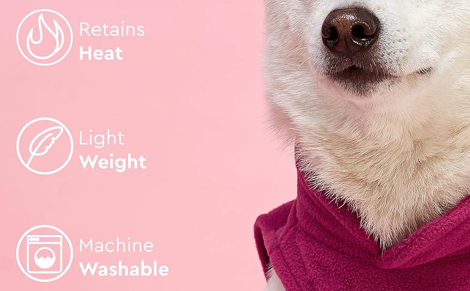 Теплий флісовий жилет для собак Gooby, колір фуксія, розмір L. З кільцем для повідка. Зимовий одяг для маленьких собак, хлопчиків та дівчаток. Об'єм грудей ~38 см