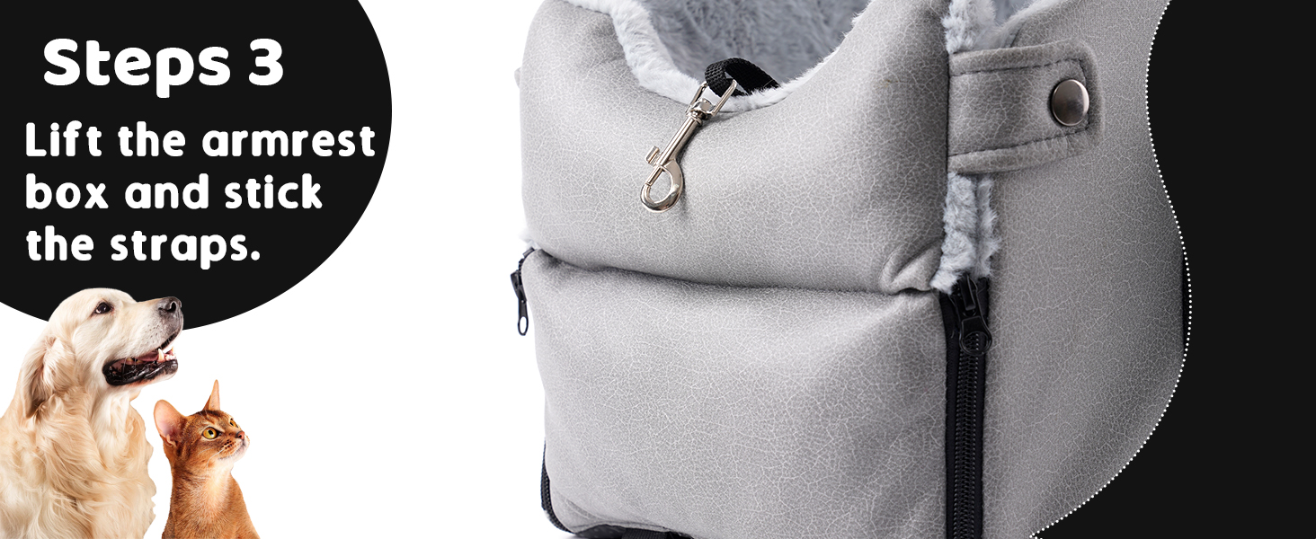 Автокрісло для собак та котів: стабільне, з ременями, знімне, миється, до 6 кг