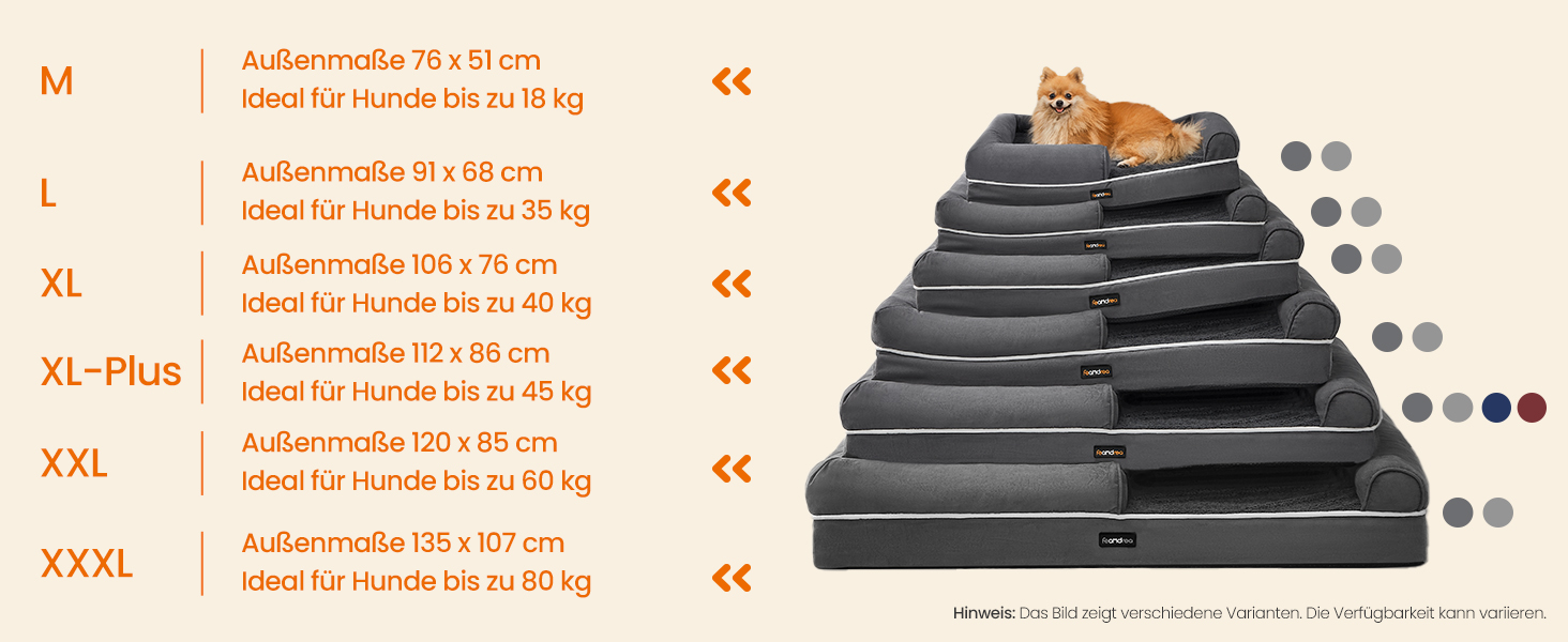 Ортопедичне ліжко для собак Feandrea, м'яке, з піднятими бортиками, знімний чохол, 106 x 76 x 18 см, сірий