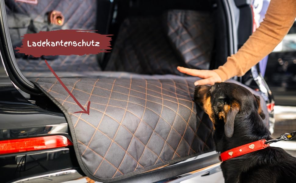 Захист для багажника з захистом краю вантажного отвору foryou® + килимок для собак - універсальний захист багажника для собак, водовідштовхувальний, стійкий до подряпин, преміум якість, Made in Germany