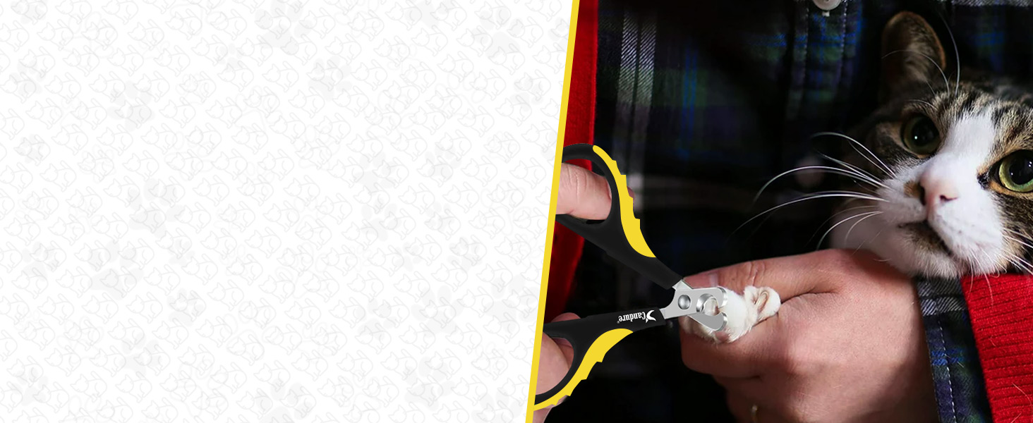 Шліфувальник кігтів для собак Candure: тихий, акумуляторний, з LED-підсвічуванням та змінним насадженням. Підходить для собак всіх розмірів (XS, жовтий)