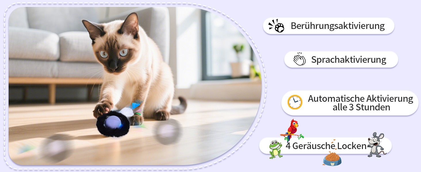 Іграшка для котів GoldenSun: м'ячик-дзига з дзижчанням, килимок з мишками, 5-лочкове хованки, блакитний колір