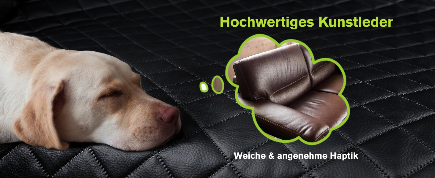 Плед для собак у машину Pecute з жорсткою основою, 136x60 см, захист сидіння, водовідштовхуючий, анти-царапин, для собак до 150 кг, чорний з зеленим кантом