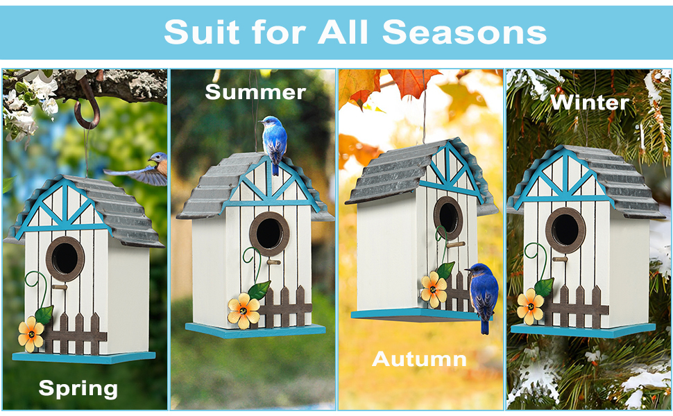 Дерев'яний будиночок для птахів Vogelhaus - годівниця та гніздовий ящик для диких птахів (28x18.5x31.5 см)