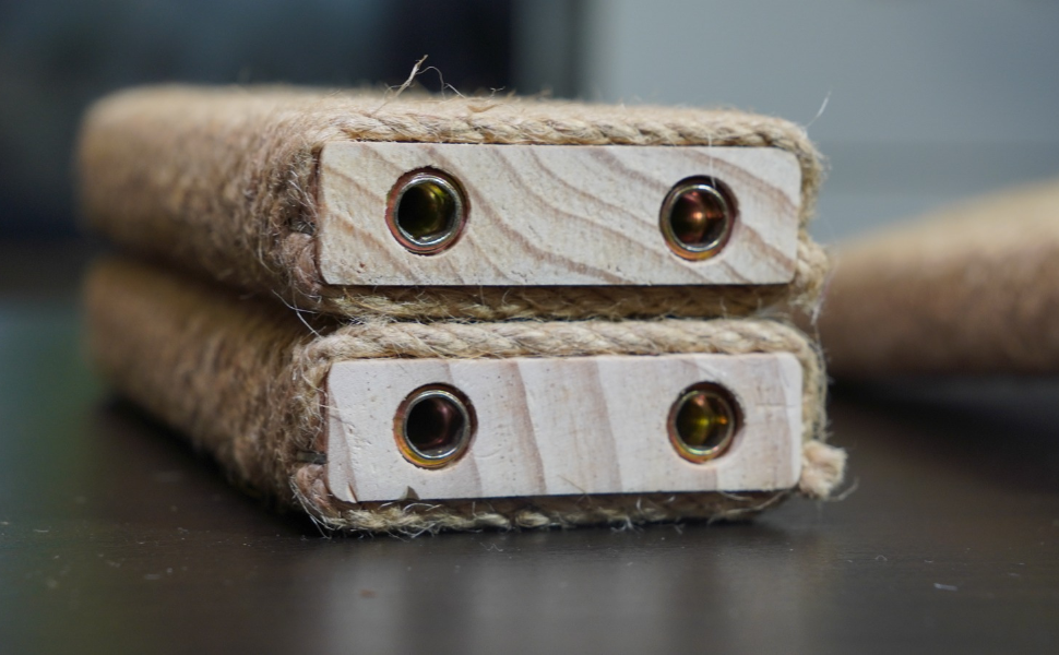 Кішка-драбина CiaoMiau: 2 шт. з дерева, з джутовим мотузком | для кріплення до стіни | економія місця, міцна | двостороннє кріплення | кішка-стінка