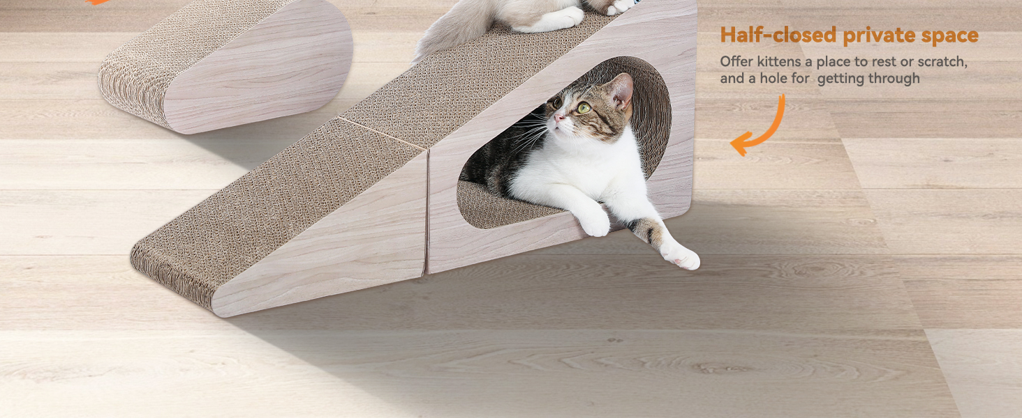 PAWZ Road Когтеточка для великих котів 31×19×71 см, картонна, ігровий комплекс для заточування кігтів та сну