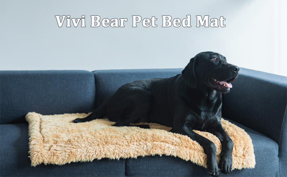 Килимок для собак Vivi Bear 110 x 70 см, килимок для тварин, машинного прання, для собак та котів, блакитний