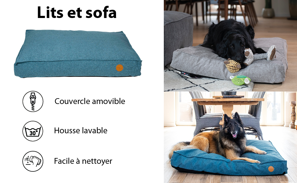 Ортопедичне ліжко для собак Jack and Vanilla JV Hampton - м'який кошик для собак з проблемами суглобів, сірий, M, 80 x 60 x 15 см