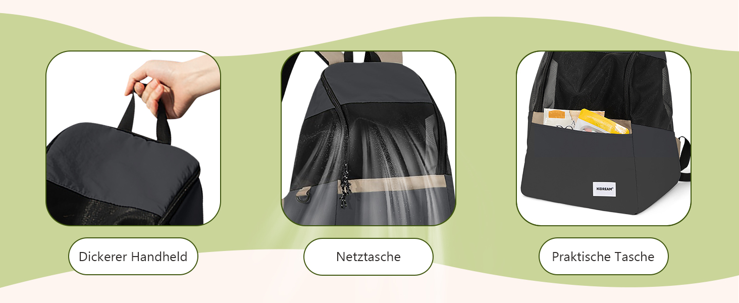 Рюкзак-переноска для тварин ALLSOPETS: для котів та маленьких собак, зручний, дихаючий, для подорожей, кемпінгу, прогулянок. Бежевий колір