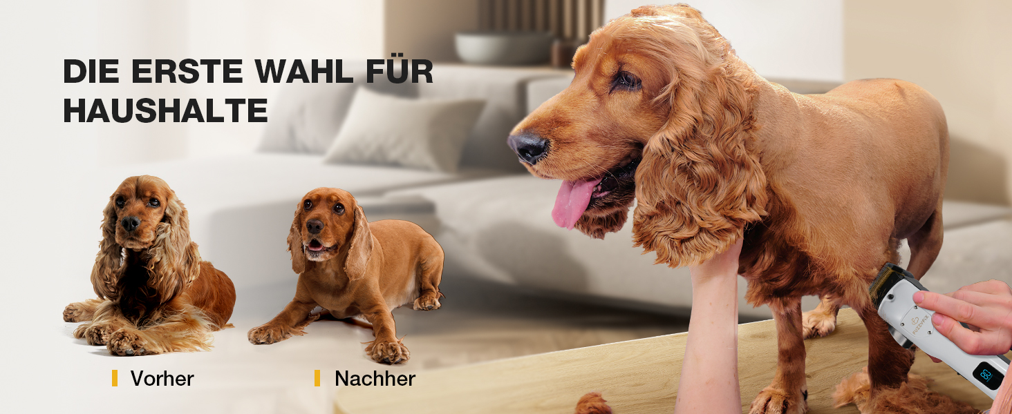 Професійна машинка для стрижки собак Leise з нержавіючої сталі, для густого та кучерявого хутра