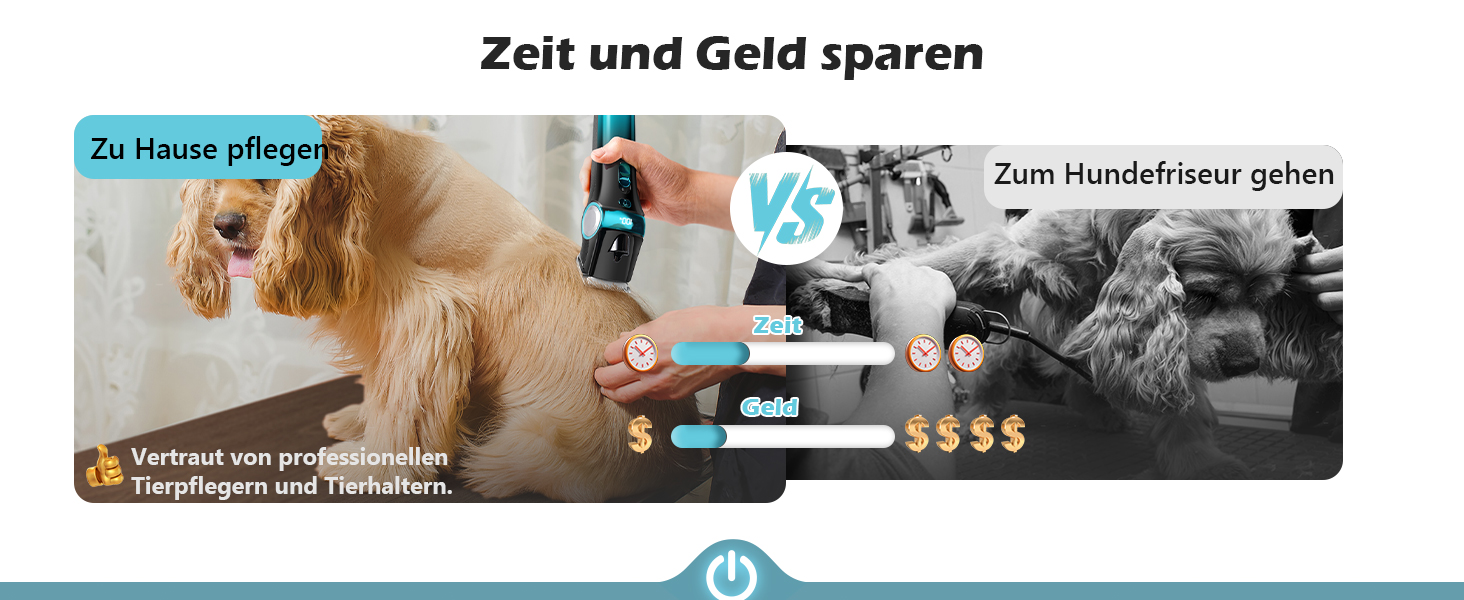 Машинка для стрижки собак Leise з LED-підсвічуванням, 2 швидкості, для догляду за обличчям, вухами, лапами. Блакитна