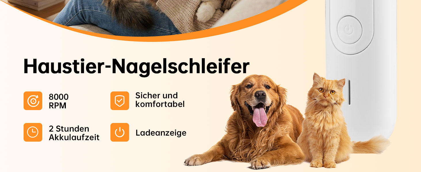 Електричний точило для собачих кігтів Mcbazel – бездротовий тример для собак великих, середніх та малих порід