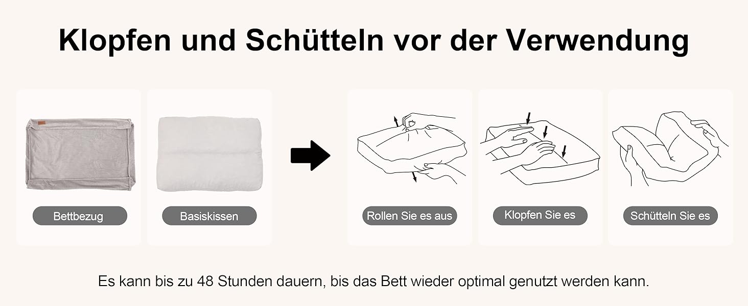 Ортопедичне ліжко для собак FUKUMARU - 91x64x14 см, знімний вологостійкий чохол, м'який килимок для собак, матрац для собак, ковзаюча поверхня, сірий колір.