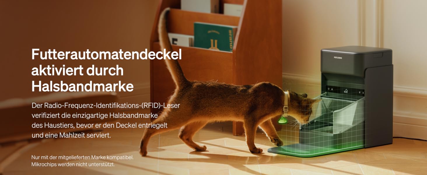 Автоматична годівничка для котів PETLIBRO з RFID-сенсором та Wi-Fi, розумний годувальник з керуванням через додаток, 3 л, чорний