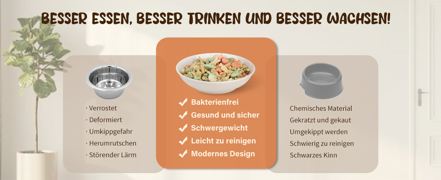 Набори мисок для котів з кераміки Katzennapf Set - 6 шт. Миски для корму для котів у мінімалістичному стилі, широкі, плоскі, зручні для вусів, мікрохвильові та придатні для миття в посудомийній машині, 250 мл, білі
