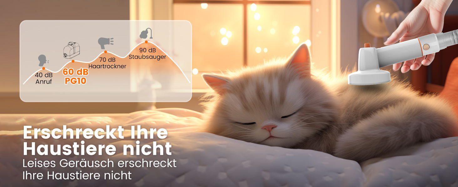 Машина для стрижки собак AIRROBO з пилососом 12000 Pa, щітка для видалення шерсті для собак і котів, тиха машинка для стрижки собак з інструментами для догляду, контейнер для пилу 1.4L, PG10 Білий