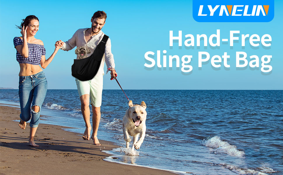 Транспортна сумка для собак та інших домашніх тварин Lyneun, регульована, дихаюча, для прогулянок та активного відпочинку (чорна)