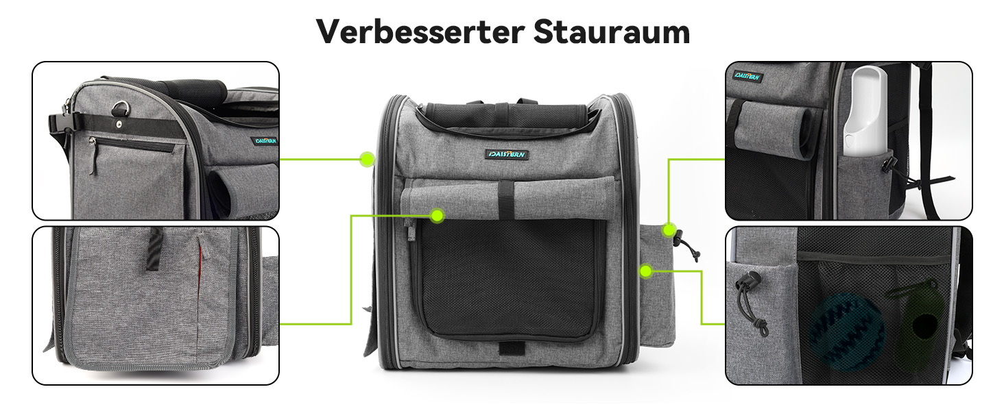 Корзина для собак на велосипед до 10 кг з міцною L-подібною кріпленням Φ80mm, складана, дихаюча, 4-в-1 (рюкзак, сумка через плече, автокрісло), з комфортним подушкою та світловідбиваючими смугами